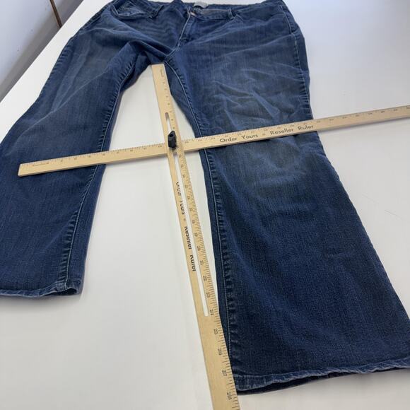 Levis Demi Curve Boot Jeans Womens 20W Blue Mid Rise Stretch Denim Bootcut - Picture 8 of 8